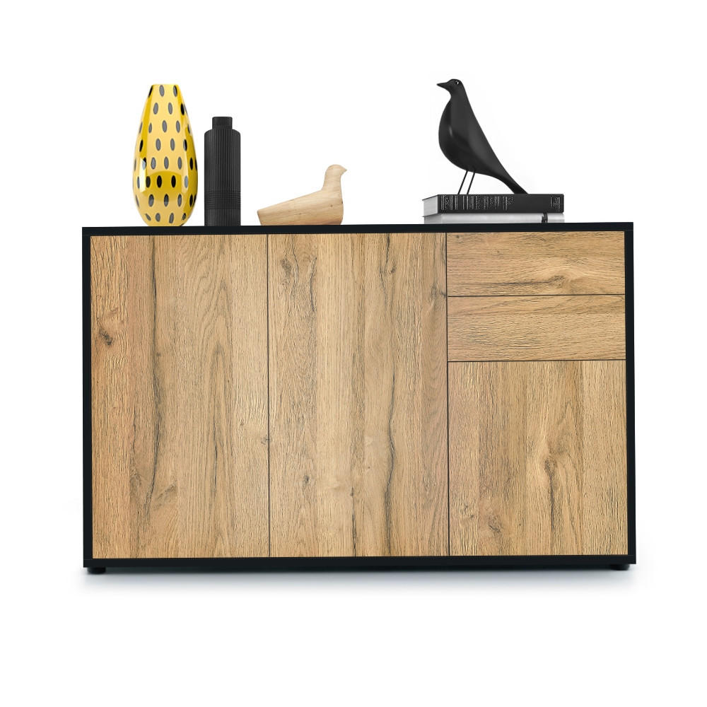 KOMMODE Ben Front in Eiche Nature - Eichefarben, Holzwerkstoff (117/74/36cm) - Vladon