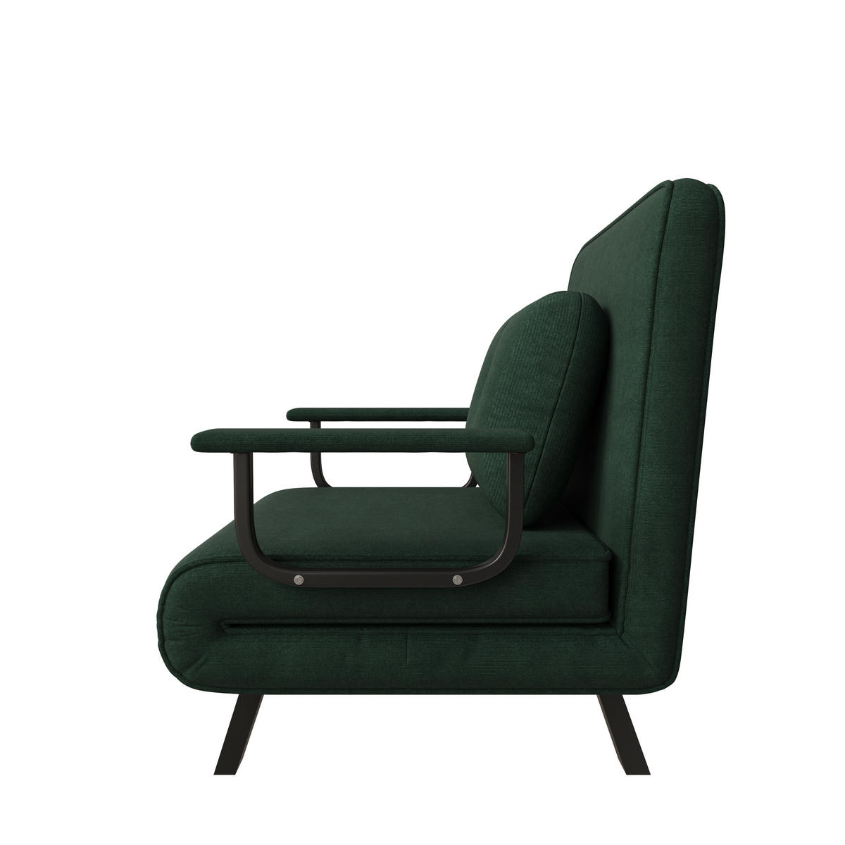 SCHLAFSESSEL 5-fach verstellbar und Liegefunktion, DE-42425, Dunkelgrün - Dunkelgrün, Metall (60/79/60cm) - ComfortXL
