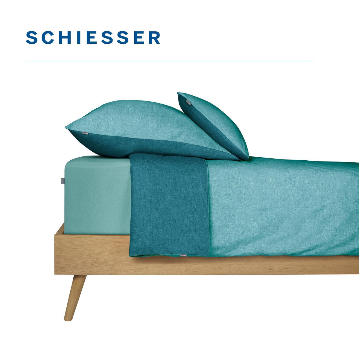 BETTWÄSCHESET Doubleface Renforcé 2-teilig 135x200 cm Türkis - Türkis, Textil (135/200cm) - SCHIESSER