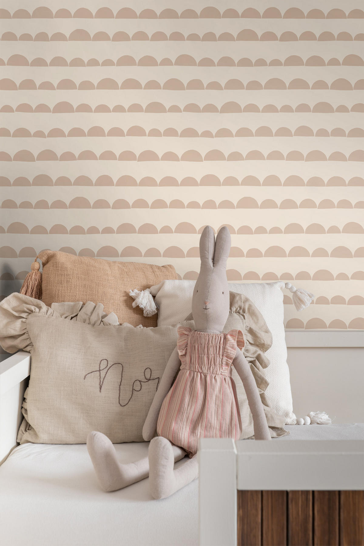 TAPETE grafisches Motiv 50 x 900 cm - Beige, Papier (50/0.1cm) - ESTAhome
