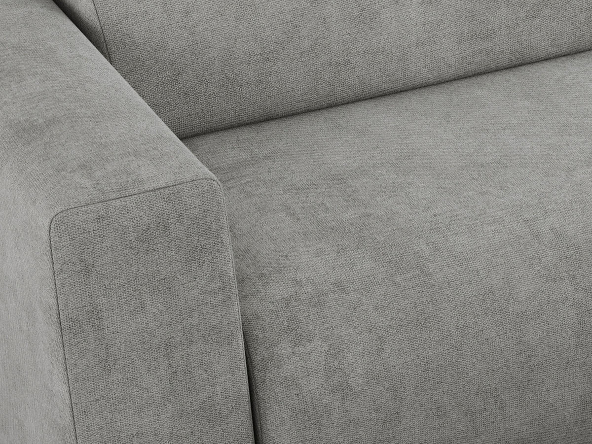 ECKSOFA PASADENA Hellgrau Struktur - Links Seite - Hellgrau/Schwarz, Kunststoff/Textil (288/180cm) - MKS
