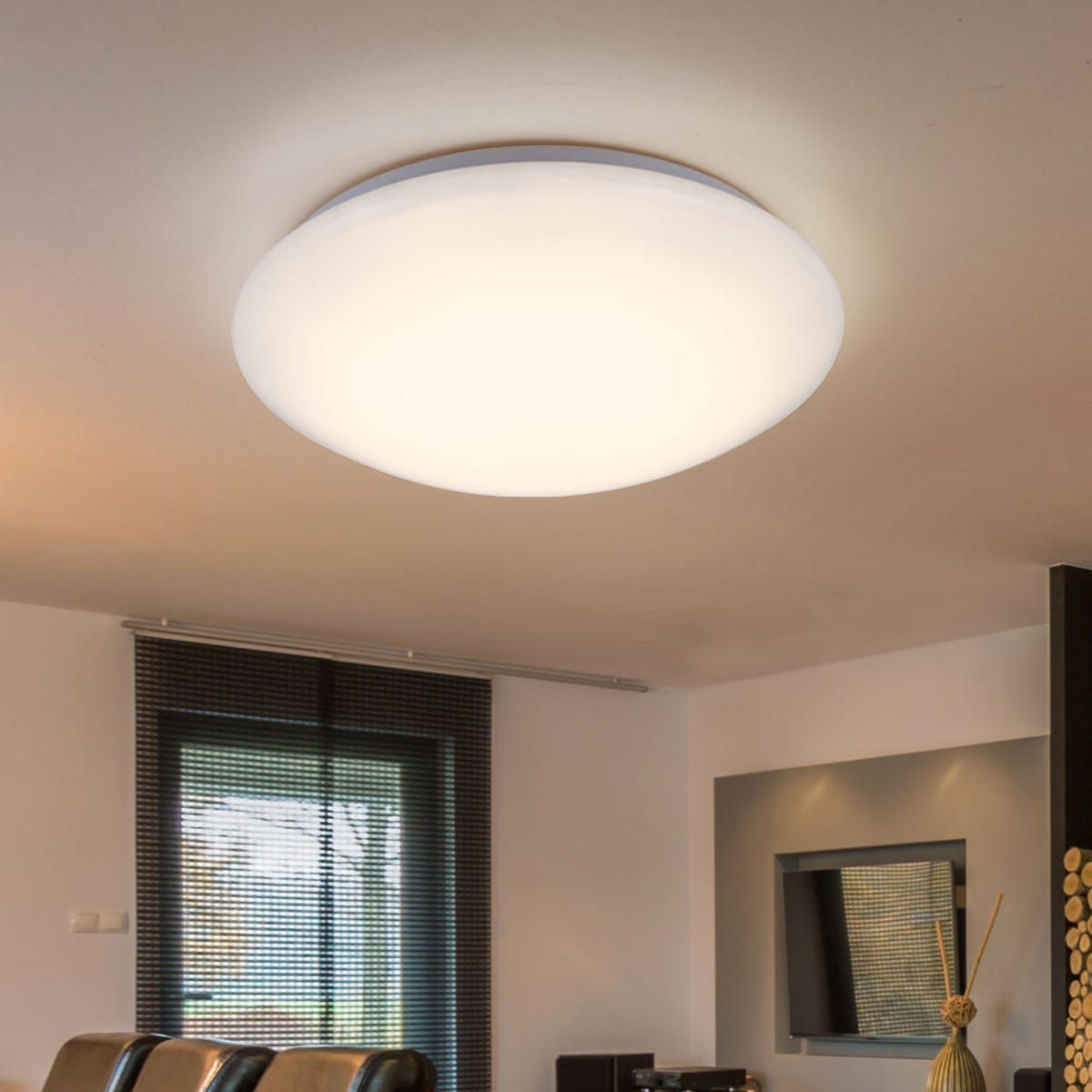 LED DECKENLEUCHTE Deborah Metall Weiß - Weiß, Metall (34.5/34.5/9cm) - Globo Lighting