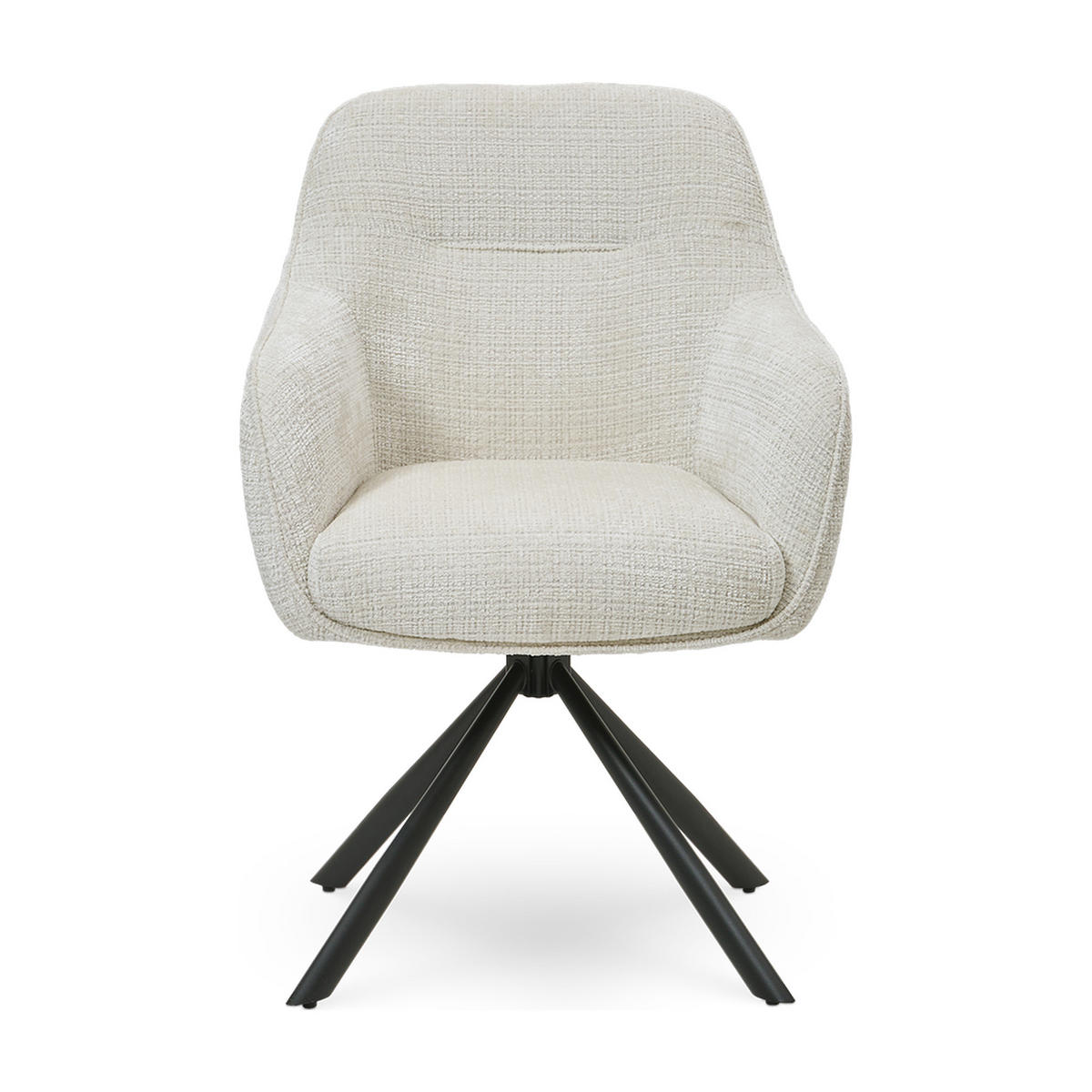 ESSZIMMERSTUHL 2er Set Sitzfläche 180° drehbar, Mikrofaser Weiß - Weiß, Textil/Metall (62/89/67cm) - Elementi