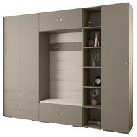 GARDEROBEN-SET 236,7/290/47 - Kaschmir/Goldfarben, Holz/Kunststoff (290/236.7/47cm) - Abiks Möbel
