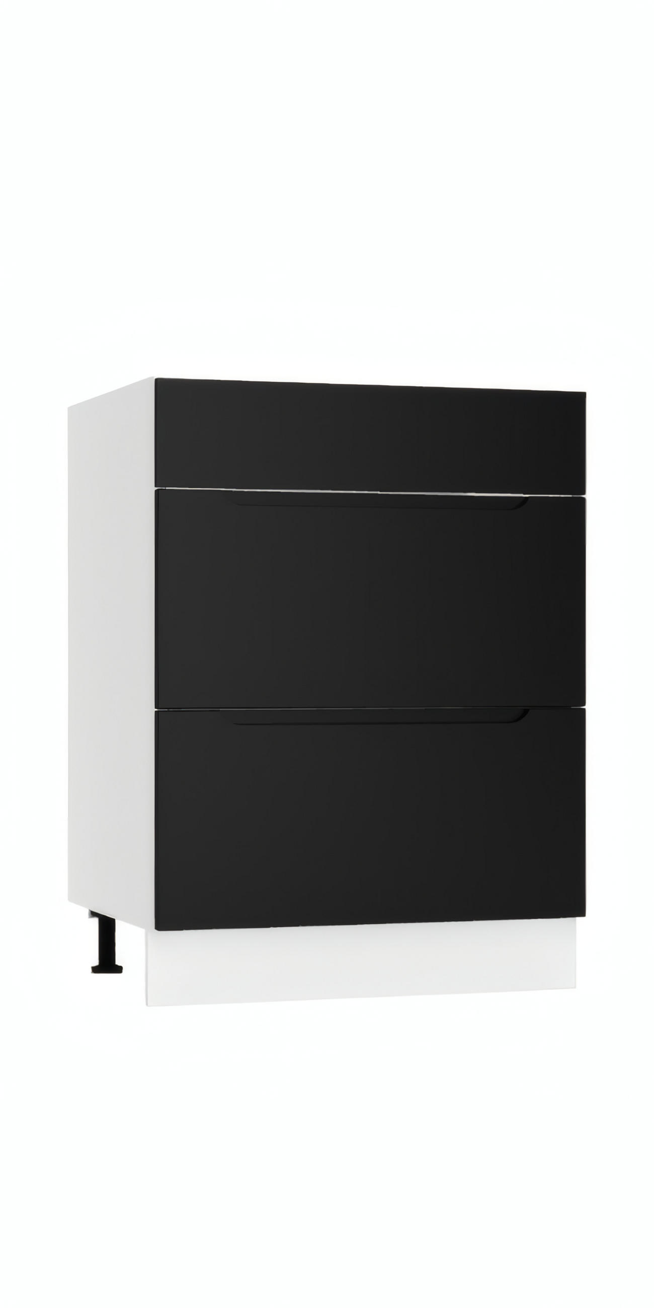 UNTERSCHRANK D60PC S/2 - Zivora - Praktisch und hochwertig - Schwarz, Holz (60/82/52.4cm) - ROYAL24_MARKT