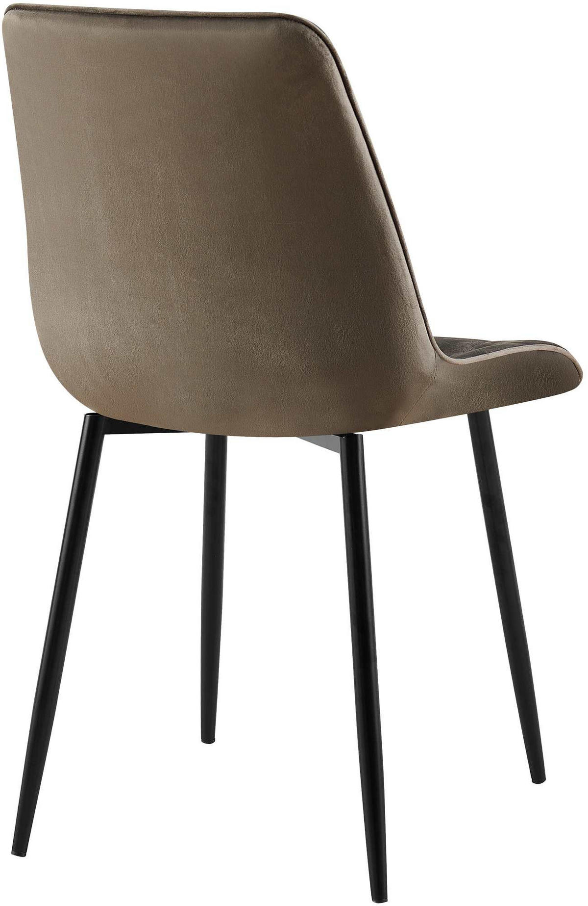 STUHL Samt anthrazit - Anthrazit/Schwarz, Textil/Metall (47/89/61cm) - CLP