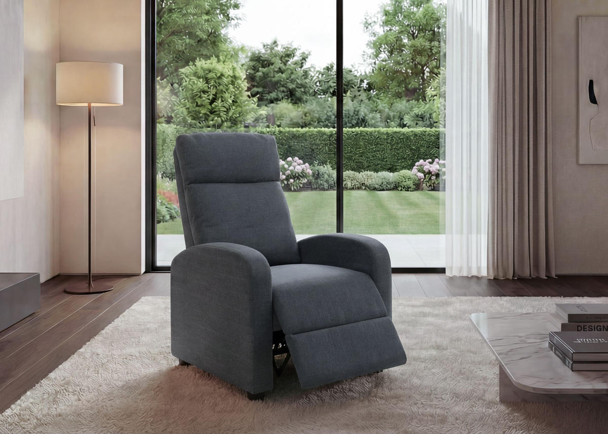 RELAXSESSEL Grau - Grau, Textil (67/102/90cm) - MCW