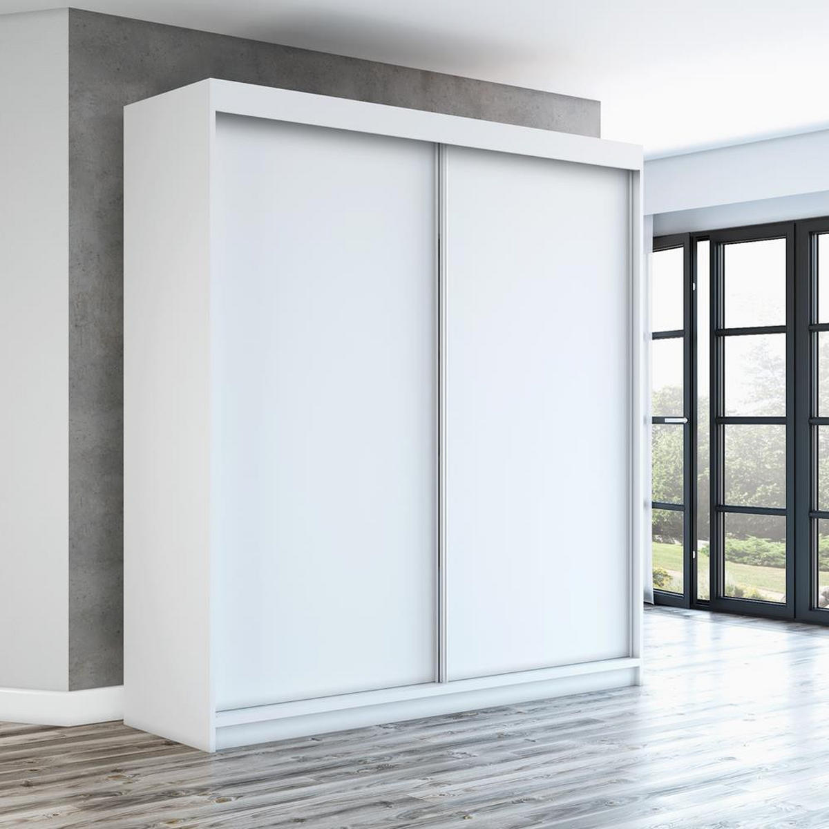 SCHWEBETÜRENSCHRANK 120 CM PAX Farbe: Weiß / weiß / weiß - Weiß, Holzwerkstoff (120/215/59.5cm) - A&J MöbelLand