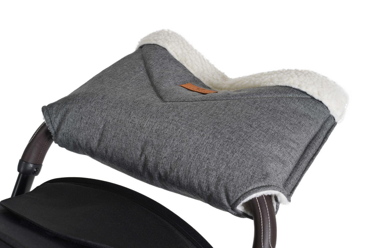 KINDERWAGEN Handmuff Luxe grau Kinderwagen-Handwärmer, Handmuff, für, den, Selbstverschluss - Grau, Textil (43/3/28cm) - Cangaroo