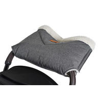 KINDERWAGEN Handmuff Luxe grau Kinderwagen-Handwärmer, Handmuff, für, den, Selbstverschluss - Grau, Textil (43/3/28cm) - Cangaroo