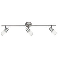 LED DECKENLEUCHTE Metall Silber MICKY - Silberfarben, Glas (60/7/14cm) - Wofi