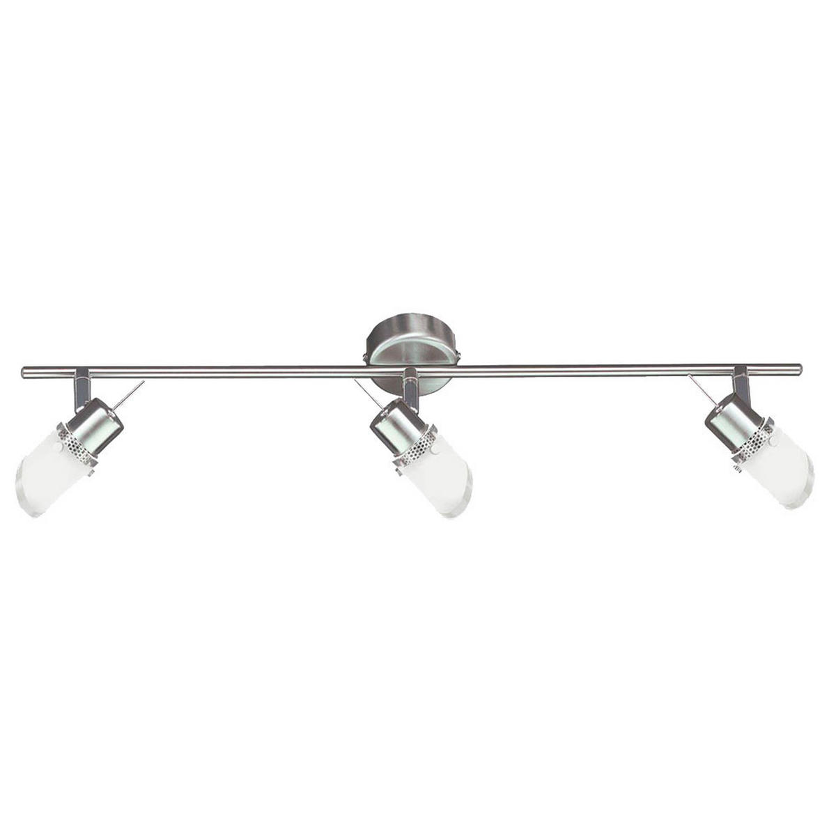 LED DECKENLEUCHTE Metall Silber MICKY - Silberfarben, Glas (60/7/14cm) - Wofi