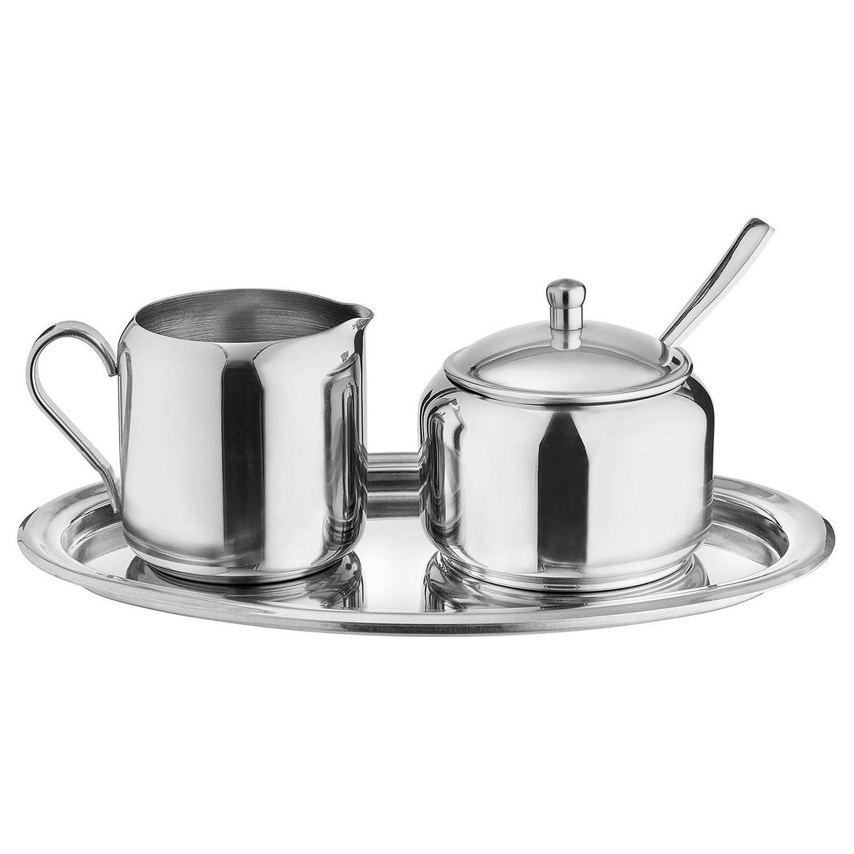 SAHNEKÄNNCHEN-SET (3-teilig) Ritz - Silberfarben, Metall (0.1L) - Butlers