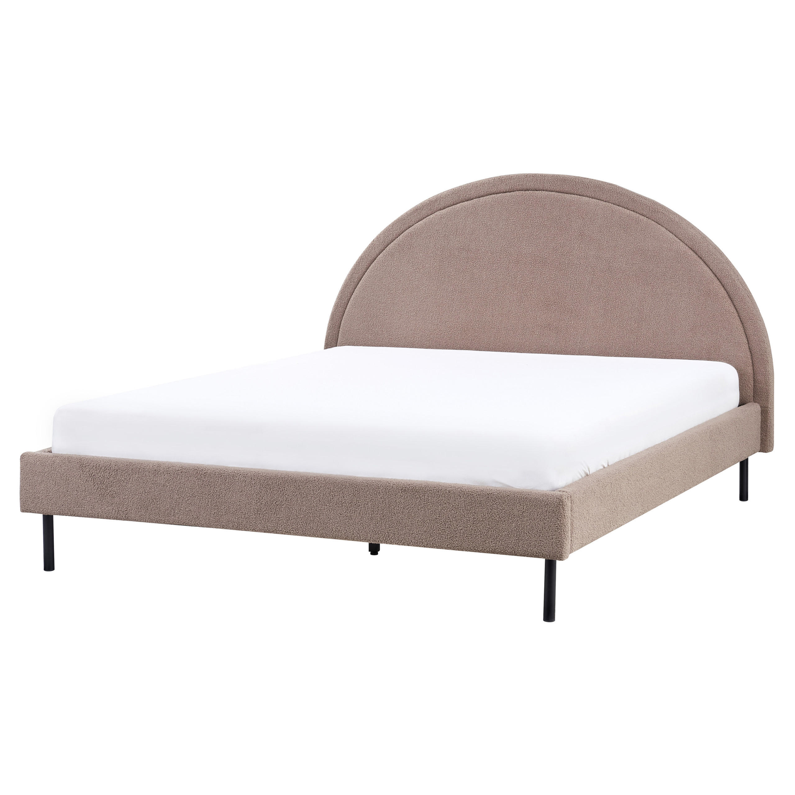 BETT mit Lattenrost 160x200 cm Beige Margut - Taupe, Textil (160/200cm) - Beliani