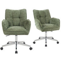 BÜROSTUHL Mika-Tabea - Chromfarben/Grün, Textil/Metall (59/81/66cm) - DUBI Möbel