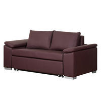 SCHLAFSOFA mit schräger Armlehne - Aubergine, Kunststoff (210/90/90cm) - home24