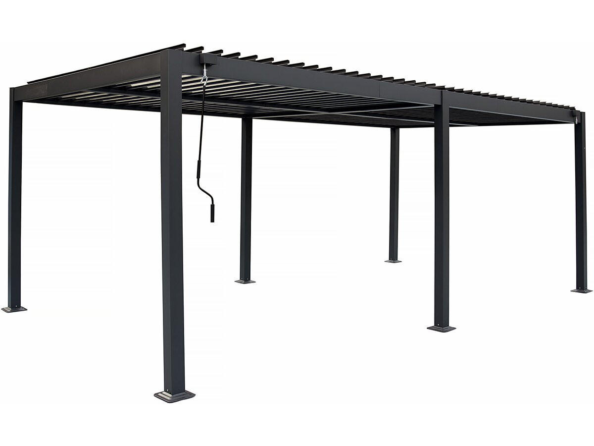 BIOKLIMATISCHE PERGOLA kensington Grau - Grau, Metall (299/220/588cm) - Habitat Garten