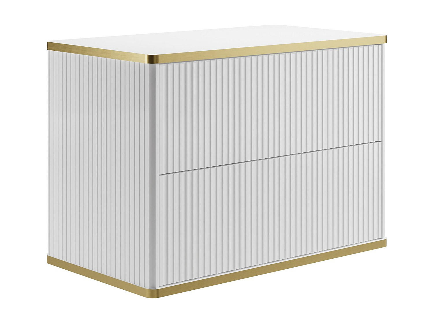 WASCHBECKENUNTERSCHRANK - 80cm x 47cm - MDF - weiß - KELIZA - Weiß, Holz (80/54/47cm) - Vente-Unique