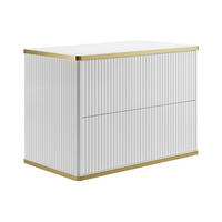 WASCHBECKENUNTERSCHRANK - 80cm x 47cm - MDF - weiß - KELIZA - Weiß, Holz (80/54/47cm) - Vente-Unique