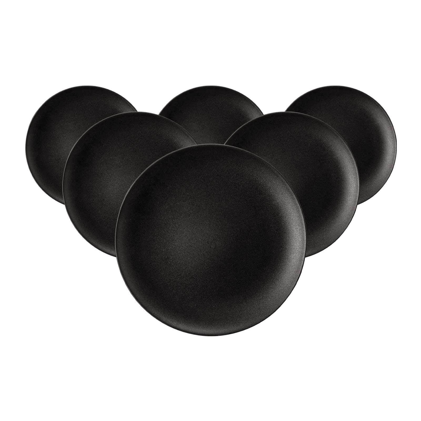 BROTTELLER Liberty Velvet Black schwarz ø 17,7 cm 6er Set - Schwarz, Keramik (17.7cm) - Seltmann Weiden