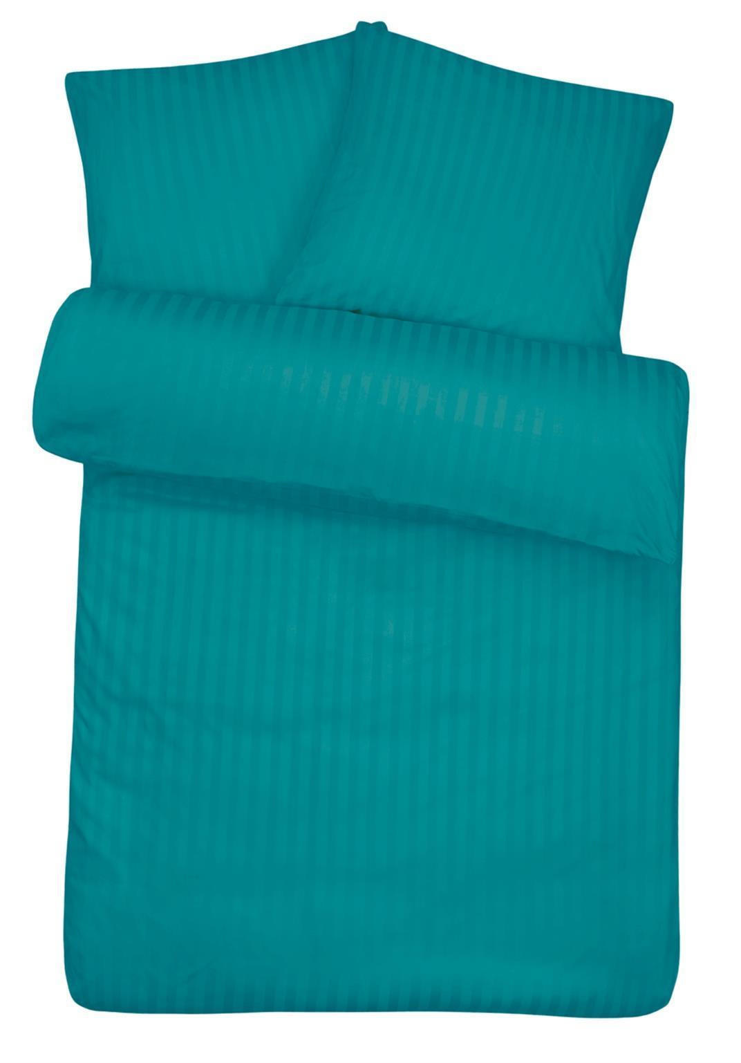 MIKROFASER-DAMAST-BETTWÄSCHE 200x200 cm Petrol - Petrol, Textil (200/200cm) - Carpe Sonno