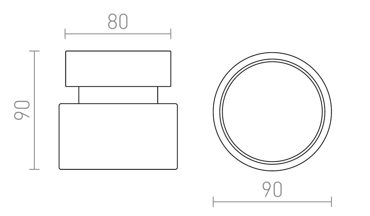 DECKENLEUCHTE PIXIE Schwarz Chrom 7 W - Schwarz, Metall (9/9/9cm) - Rendl
