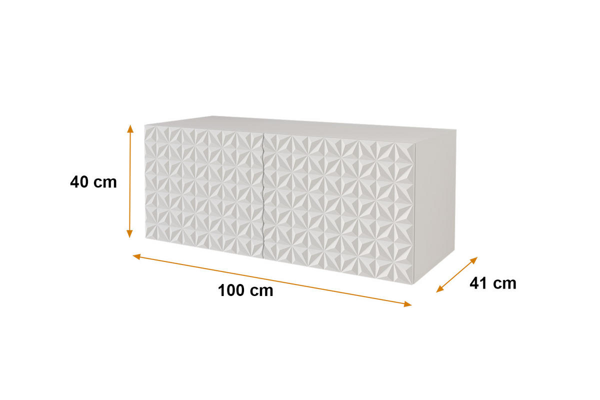 LOWBOARD VIRA-W 100x40x41 cm - Weiß - Weiß, Holzwerkstoff (100/40/41cm) - ALTDECOR