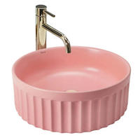 AUFSATZWASCHBECKEN Rea Duo Sweet Pink Matt - Pink, Keramik (38/15/38cm) - REA