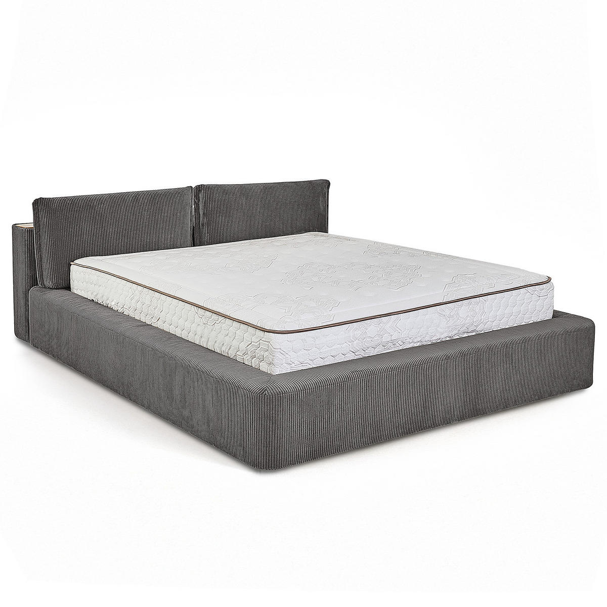 POLSTERBETT - Grau, Textil (140/200cm) - home24