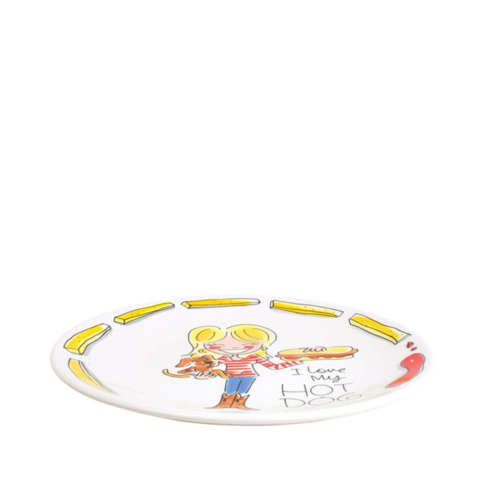 FRÜHSTÜCKSTELLER Hot Dog in Bunt - 22cm - Multicolor, Keramik (21.8/21.8/2.5cm) - Blond Amsterdam