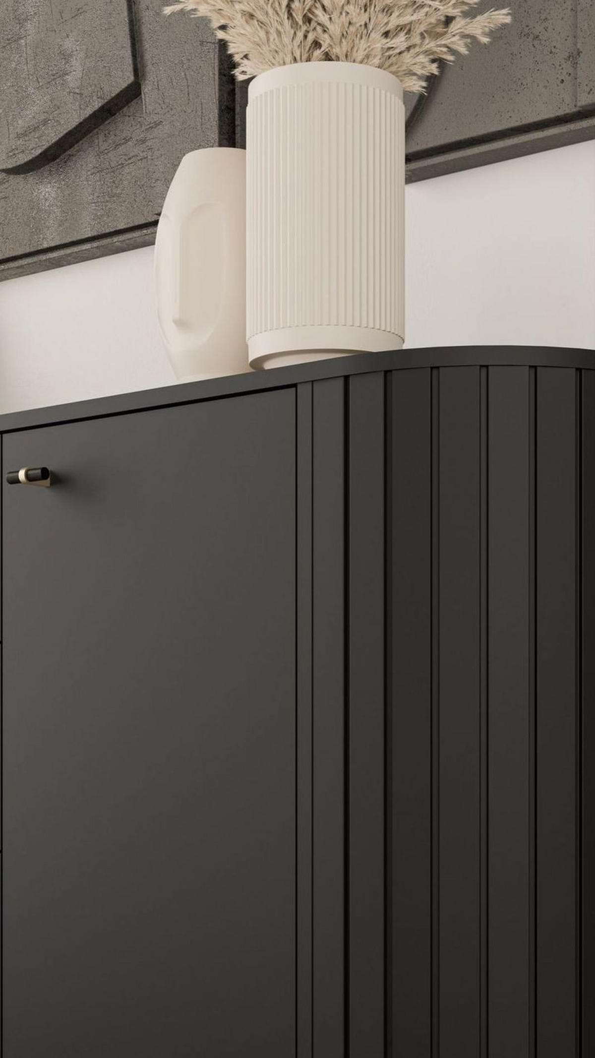 SIDEBOARD Zante Schwarz 150 cm - Goldfarben/Schwarz, Holzwerkstoff/Metall (150/81/40cm) - Selsey