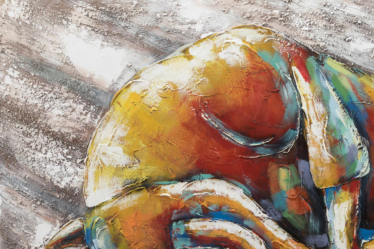 ACRYLBILD HANDGEMALT 100/75 cm - Taupe, Holz/Textil (100/75cm) - KUNSTLOFT