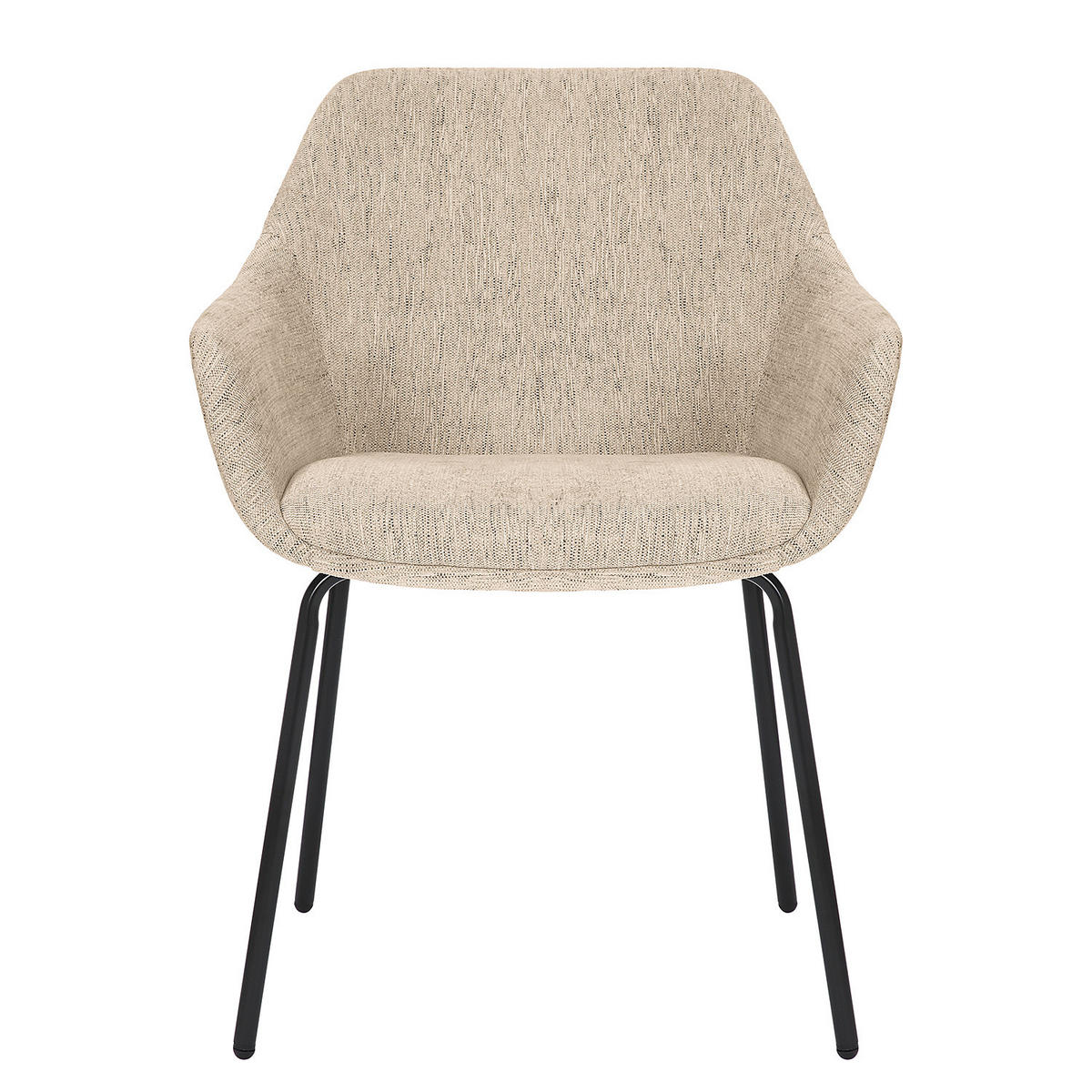 POLSTERSTUHL - Beige/Schwarz, Textil/Metall (59/79/61cm) - home24