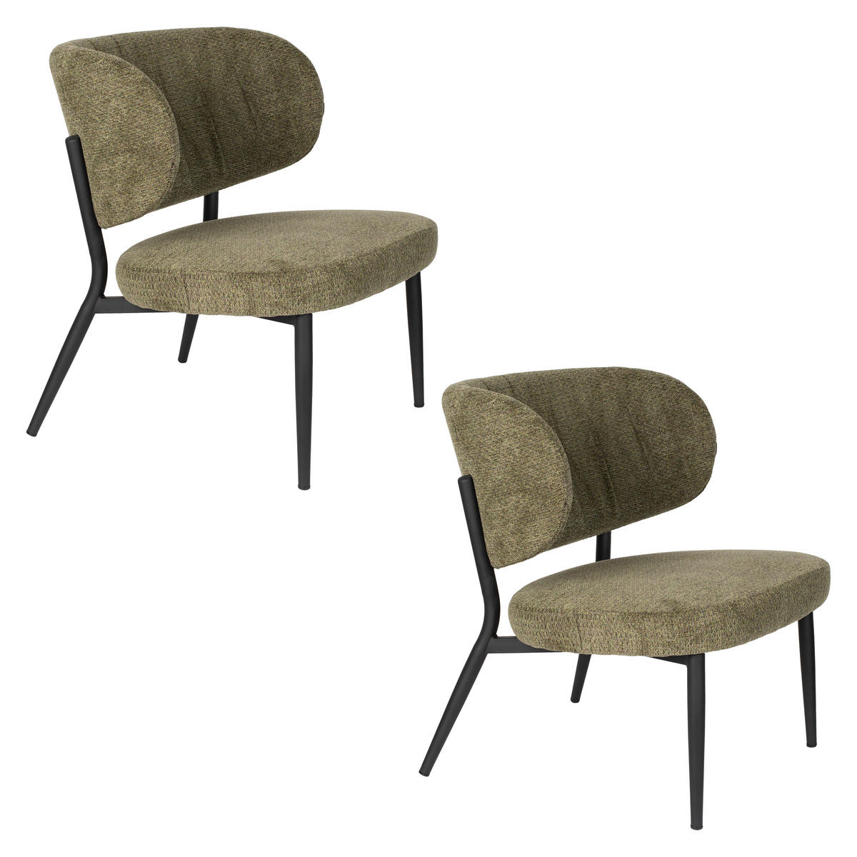 SESSEL Sanne - Grün - 72/62/76 cm - Grün, Textil (62/76/72cm)
