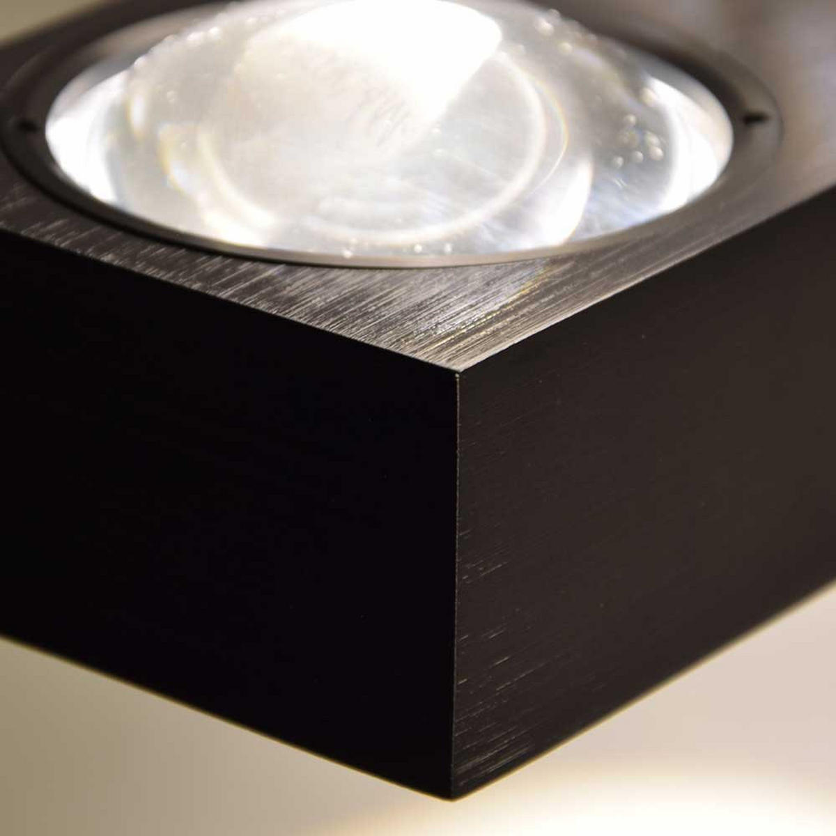 LED-WANDLAMPE Beam X Schwarz - Schwarz, Metall (8/4/12cm) - s.luce