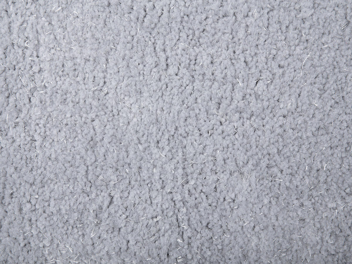 SHAGGY-TEPPICH Demre 140/140 cm - Grau, Kunststoff (140/140cm) - Beliani