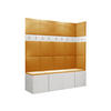 GARDEROBEN-SET Orion II - Weiß/Orange, Holzwerkstoff/Kunststoff (168/186/46cm) - MIRJAN24