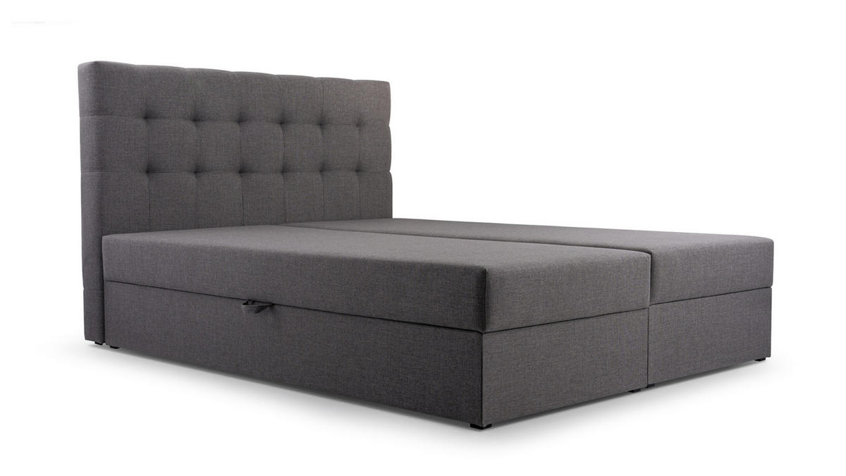 BETT - Boxspringbett 140x200 - 05 Hugo 24 - Braun - Braun, Holz (140/200cm) - Möblo