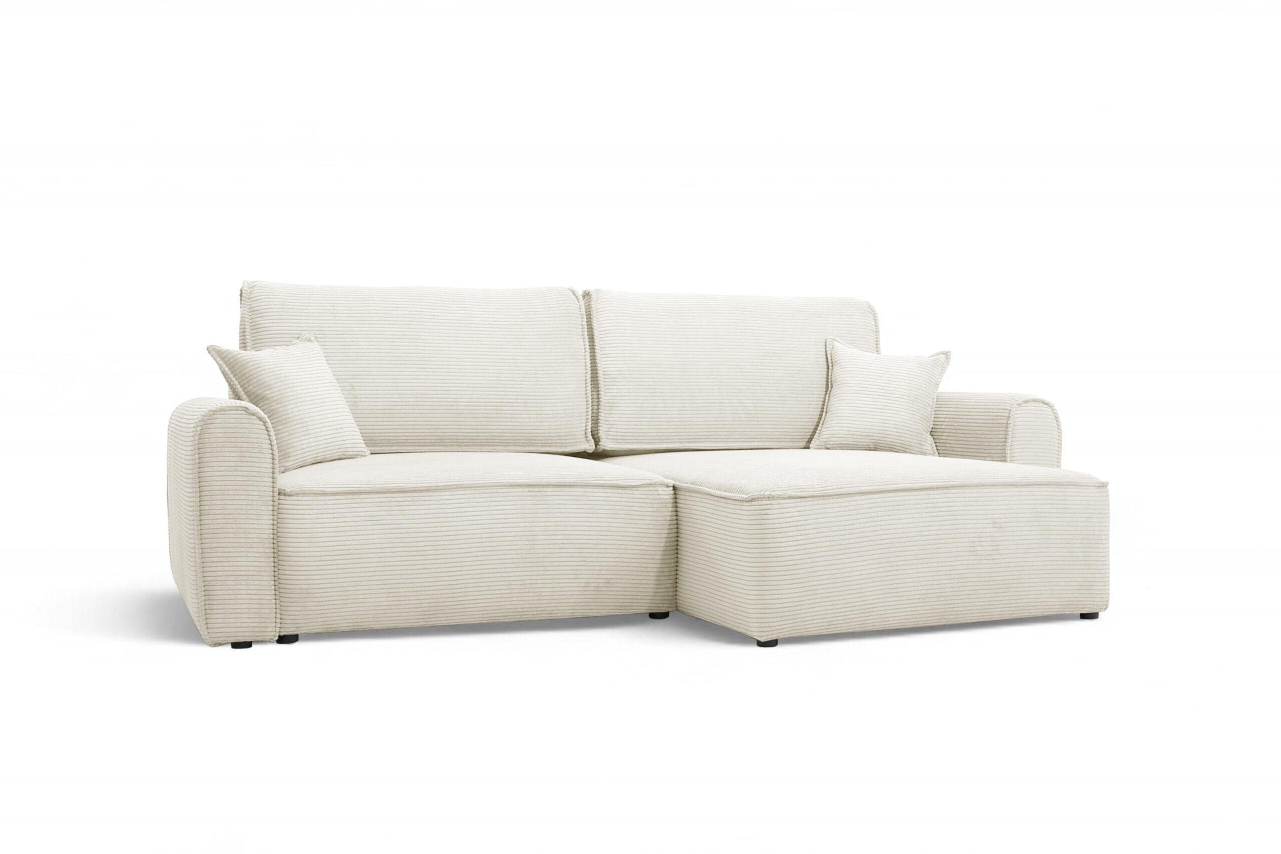 ECKSOFA mit Schlaffunktion Cremig - Beige, Textil (244/148cm) - Furnisell