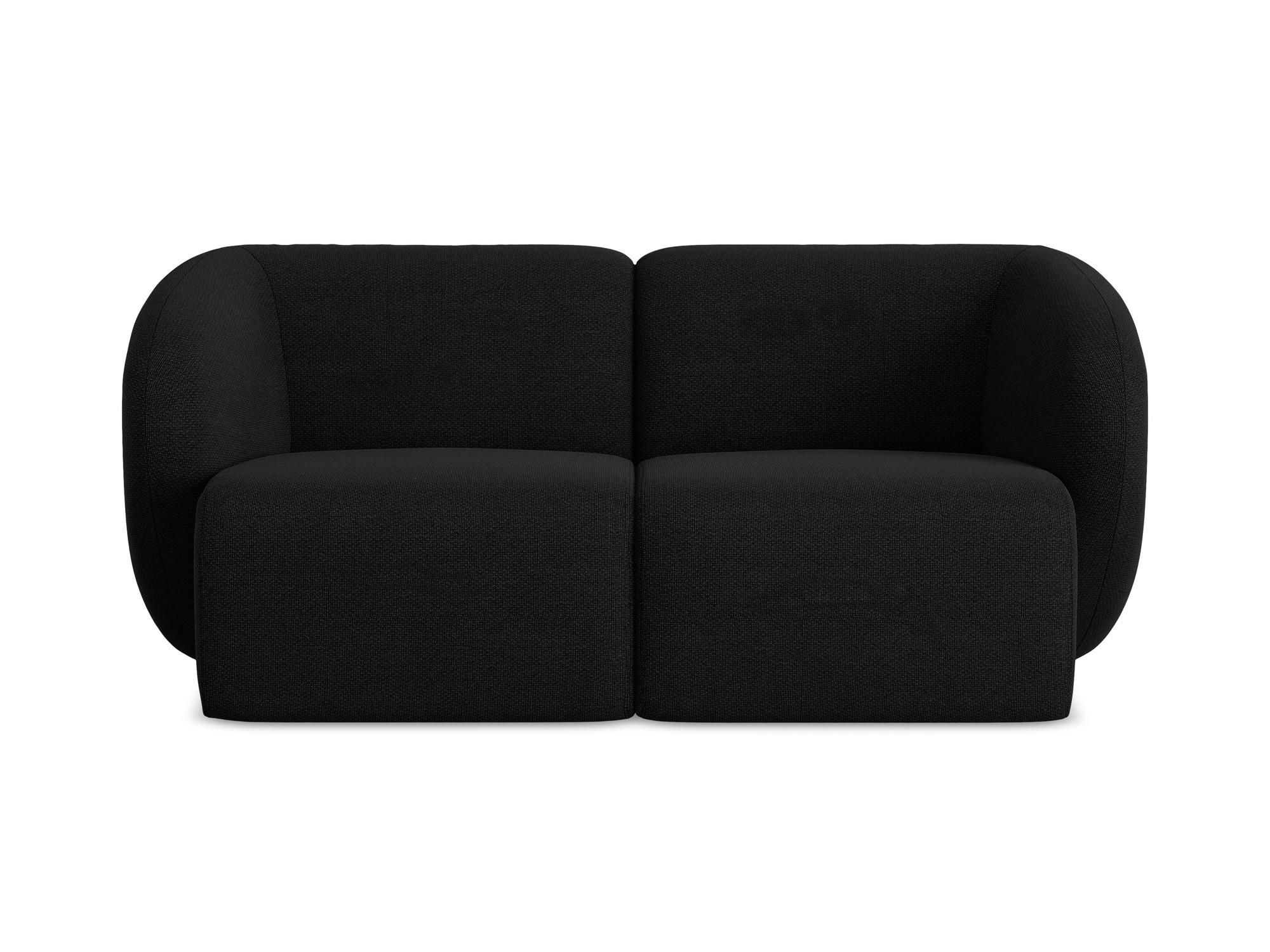 2-SITZER-SOFA Bouclé Stoff Schwarz - Schwarz, Holzwerkstoff/Kunststoff (174/75/94cm) - Makamii