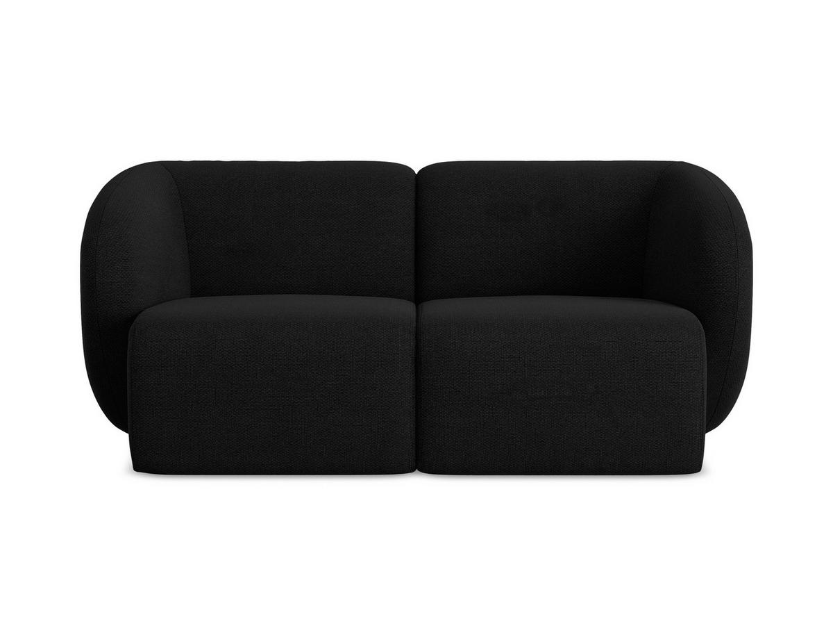 2-SITZER-SOFA Bouclé Stoff Schwarz - Schwarz, Holzwerkstoff/Kunststoff (174/75/94cm) - Makamii