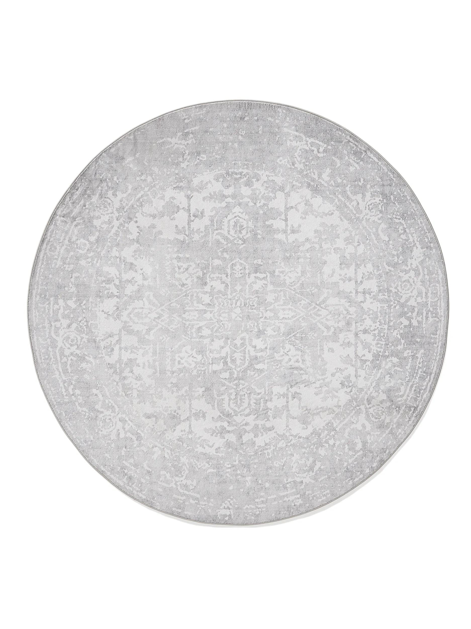 benuta Vintage-Teppich Grau 160x160 cm