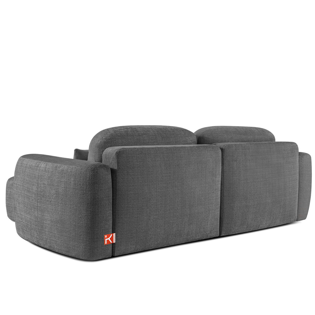 SITZGARNITUR ELOSA - Dunkelgrau, Holz/Textil (245/85/165cm) - KONSIMO®