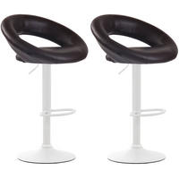 BARHOCKER Olinda Kunstleder 80-101x53x47 cm braun - Braun, Leder (53/80/47cm) - furnicato