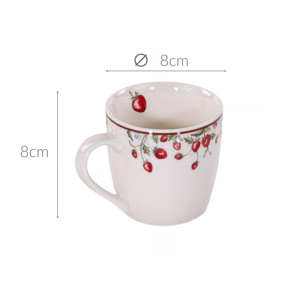TEETASSE Emily 250 ml - Weiß, Keramik (12L) - Boltze Home