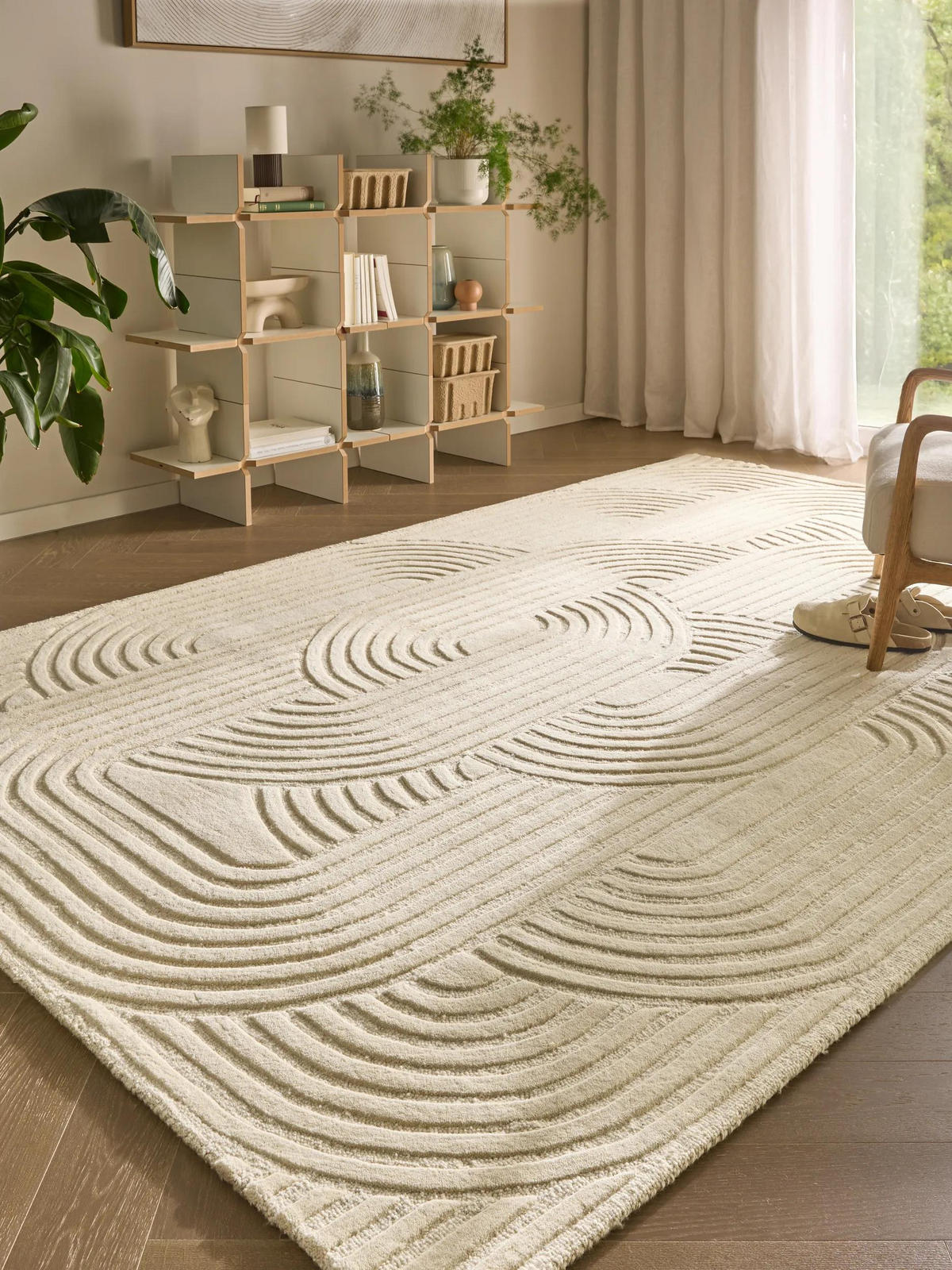 WOLLTEPPICH Nuria Cream 250x350 cm - Creme, Textil (250/350cm) - benuta Pure