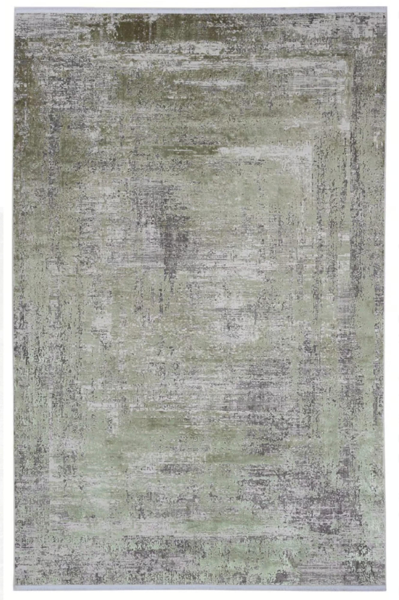 TEPPICH modern Wohn-/Schlafzimmer Viskose BRODERIE Grün 240x240 cm - Grün, Textil (240/240cm) - Novatrend