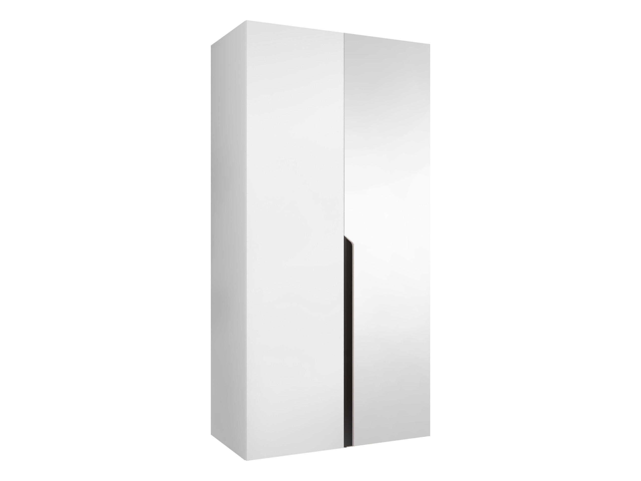 DREHTÜRENSCHRANK Mila II 100 - Schwarz/Weiß, Holzwerkstoff/Kunststoff (100/202/52cm) - MIRJAN24