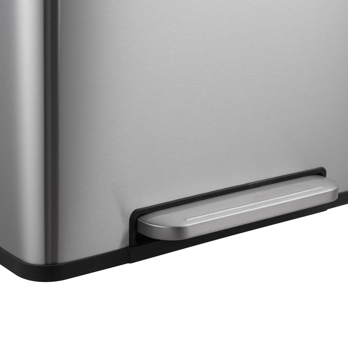 MÜLLEIMER LT2X30 60l Silber - Silberfarben, Metall (58/59.5/36cm) - SVITA