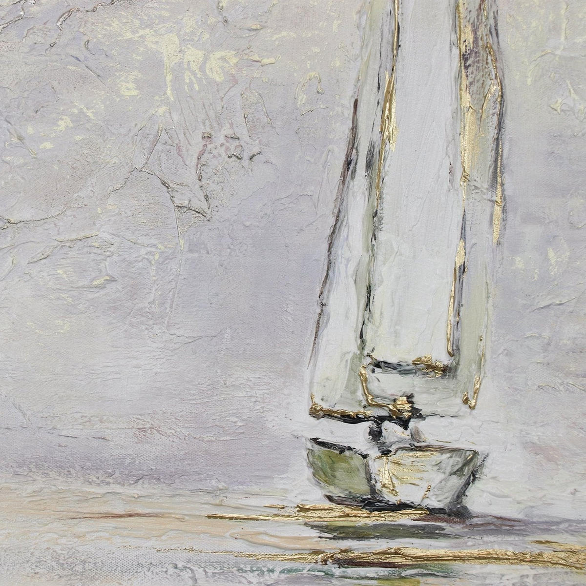 GEMÄLDE Morgendämmerung auf Keilrahmen 100x50 cm - Ecru, Holz (100/50cm) - YS-art gallery